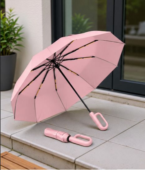cpdm Carabiner Handle Travel ambrella ,3 fold design Umbrella Umbrella-picture-40