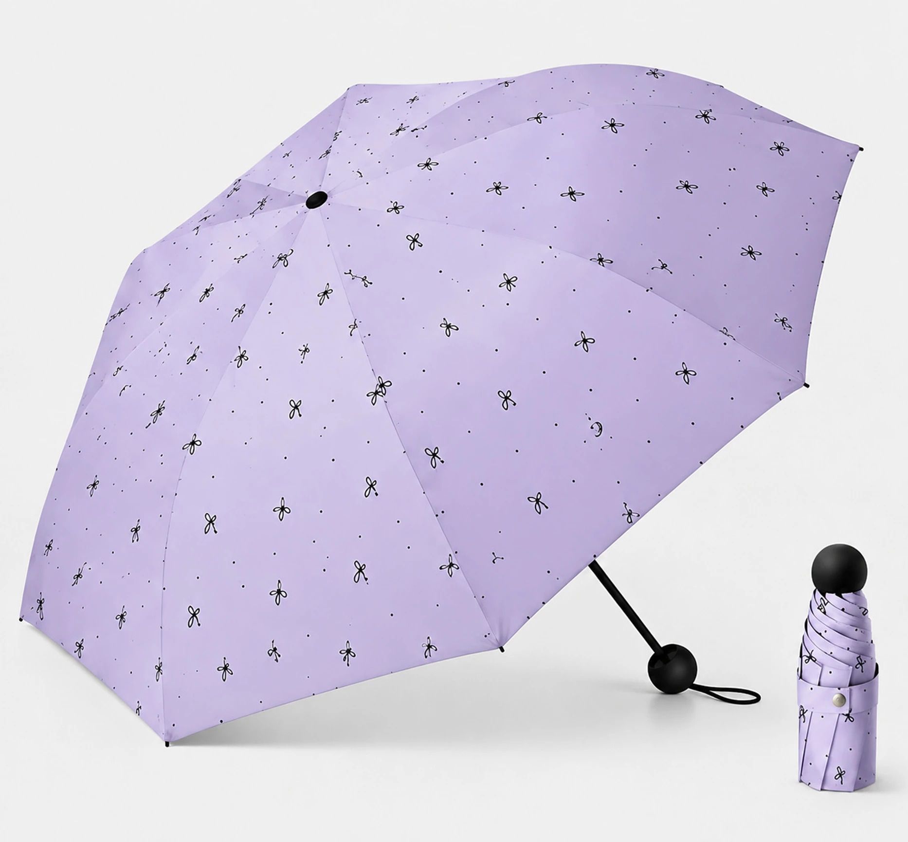 ozoy Mini Capsule Folding Compact UV & Rain Protection Manual Open Travel Umbrella-picture-26