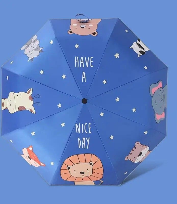 dark moon Cute Cartoon Print Kids Umbrella for girls - Easy for Kids to Carry Umbrella-picture-12