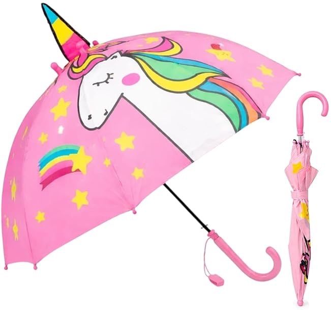 Kids Cartoon Umbrella, Rain & Sun Protection Umbrella, School Travel Chhata Umbrella-image-43