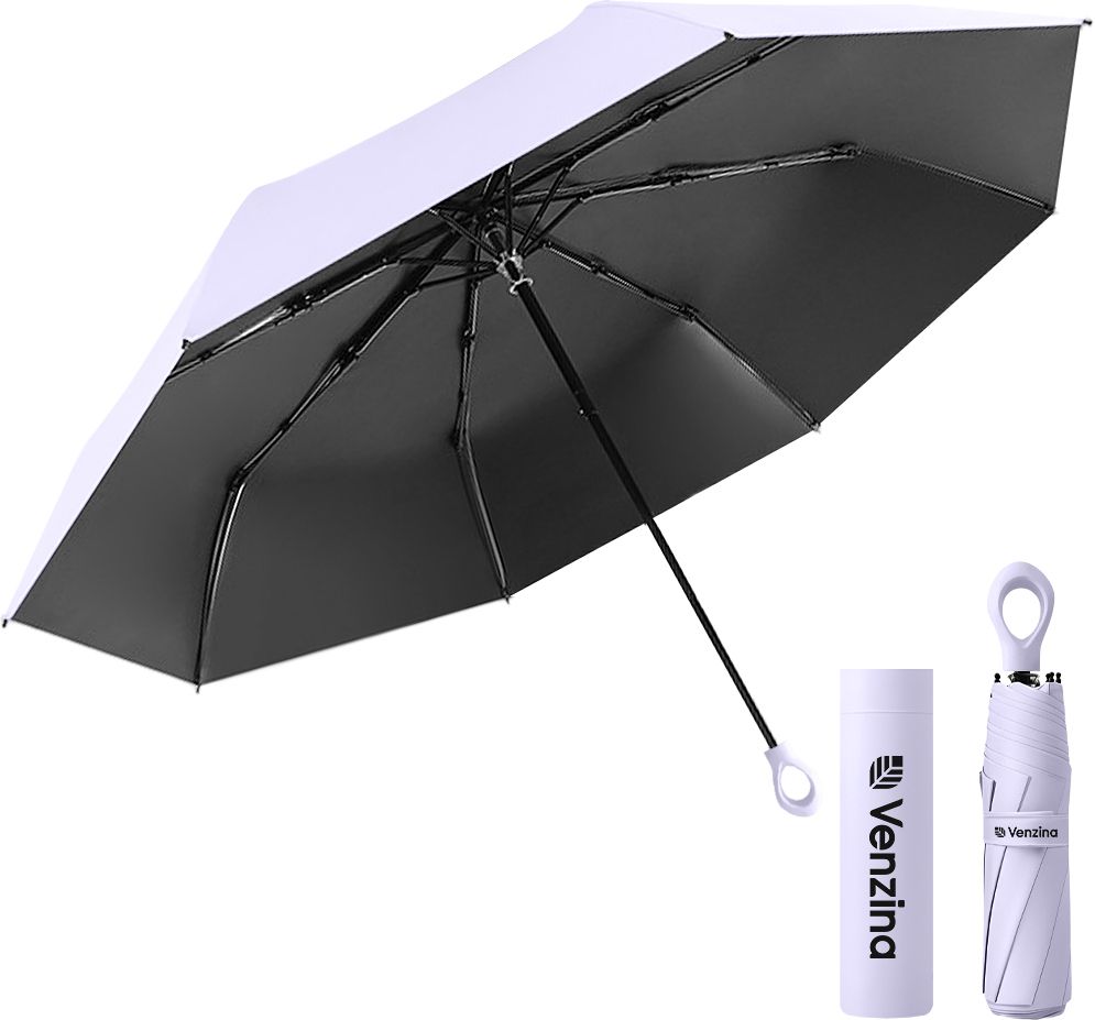 UPF 50 Sun Protection Folding Travel Umbrella Lightweight with Fiberglass Ribs Umbrella-image-25