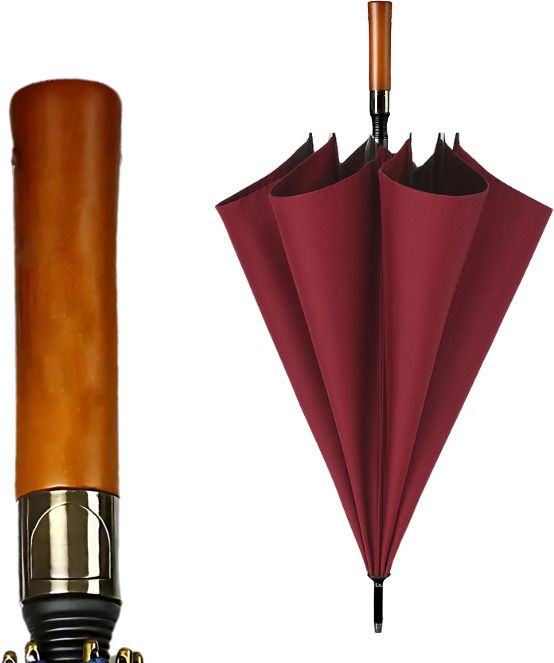 ashandroh Strong Windproof Large Golf Umbrella with Comfortable Wooden Handle Umbrella-picture-11