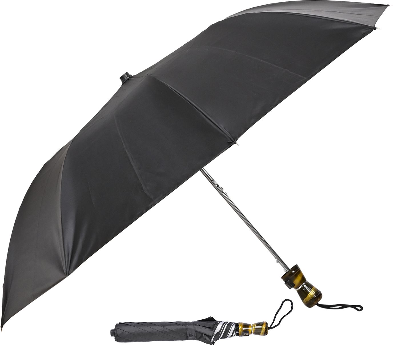 2 Fold Rain and Sun Protective Button Open Umbrella-image-11