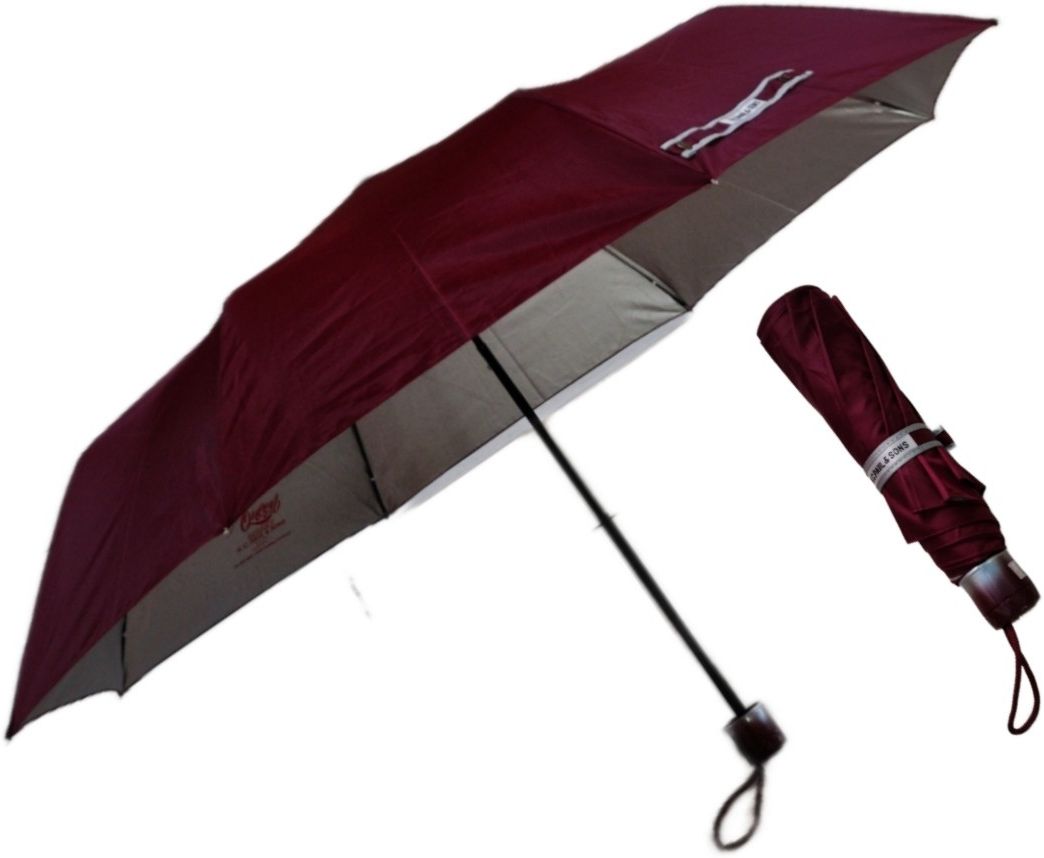 QUEEN 3 Fold Umbrella (Dark Maroon) Umbrella-image-31