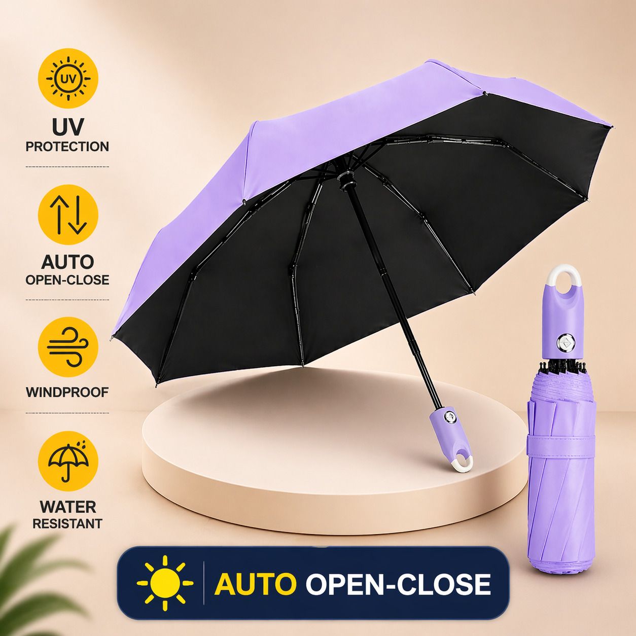 UV Protection Coated 3 Fold For Men,Women,Kids,Girls,Boys for Rain,Summer Umbrella-image-41