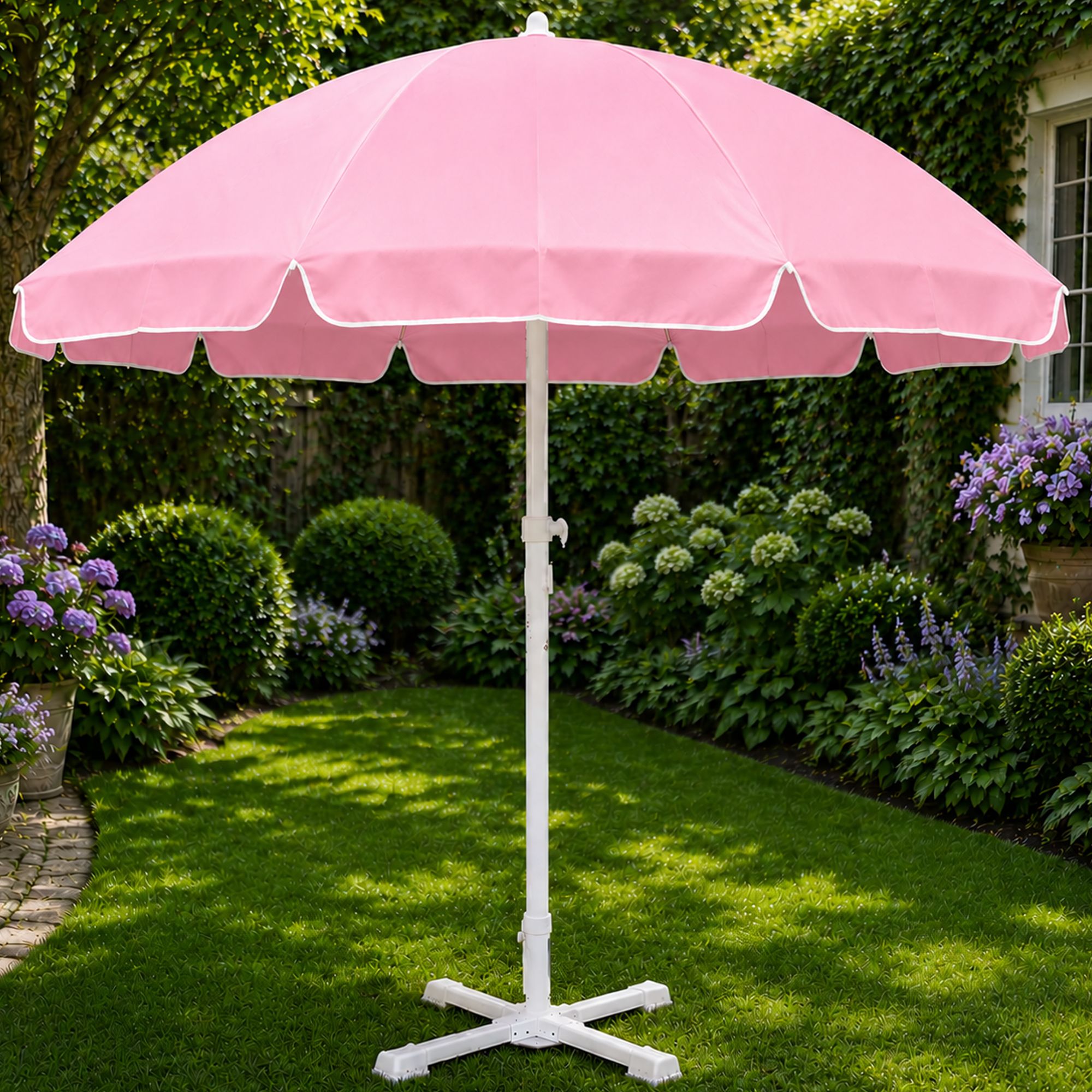 green bird Poolside Garden 7 Ft Garden Umbrella With Stand Premium Shade Canopy Umbrella-picture-32