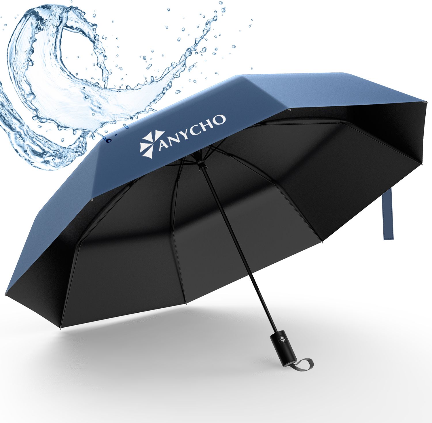 anycho Auto Open Waterproof Umbrella for Men, 3 fold Umbrella for Women, UV Protective Umbrella-picture-22