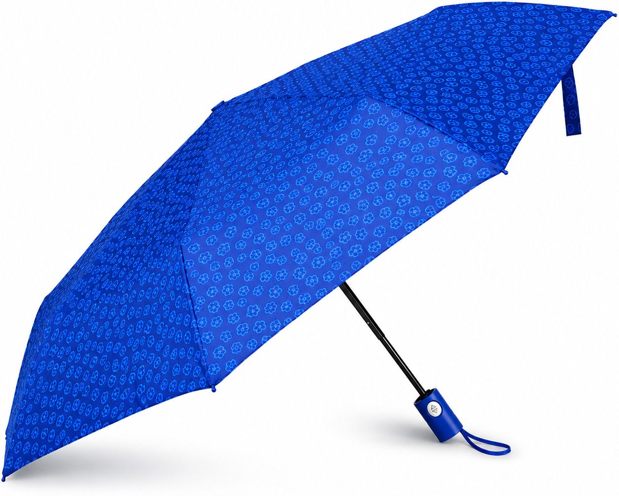 dreamz gallery Black & Red Floral Auto Open Compact Umbrella | Sturdy 8-Rib Windproof Frame Umbrella-picture-1