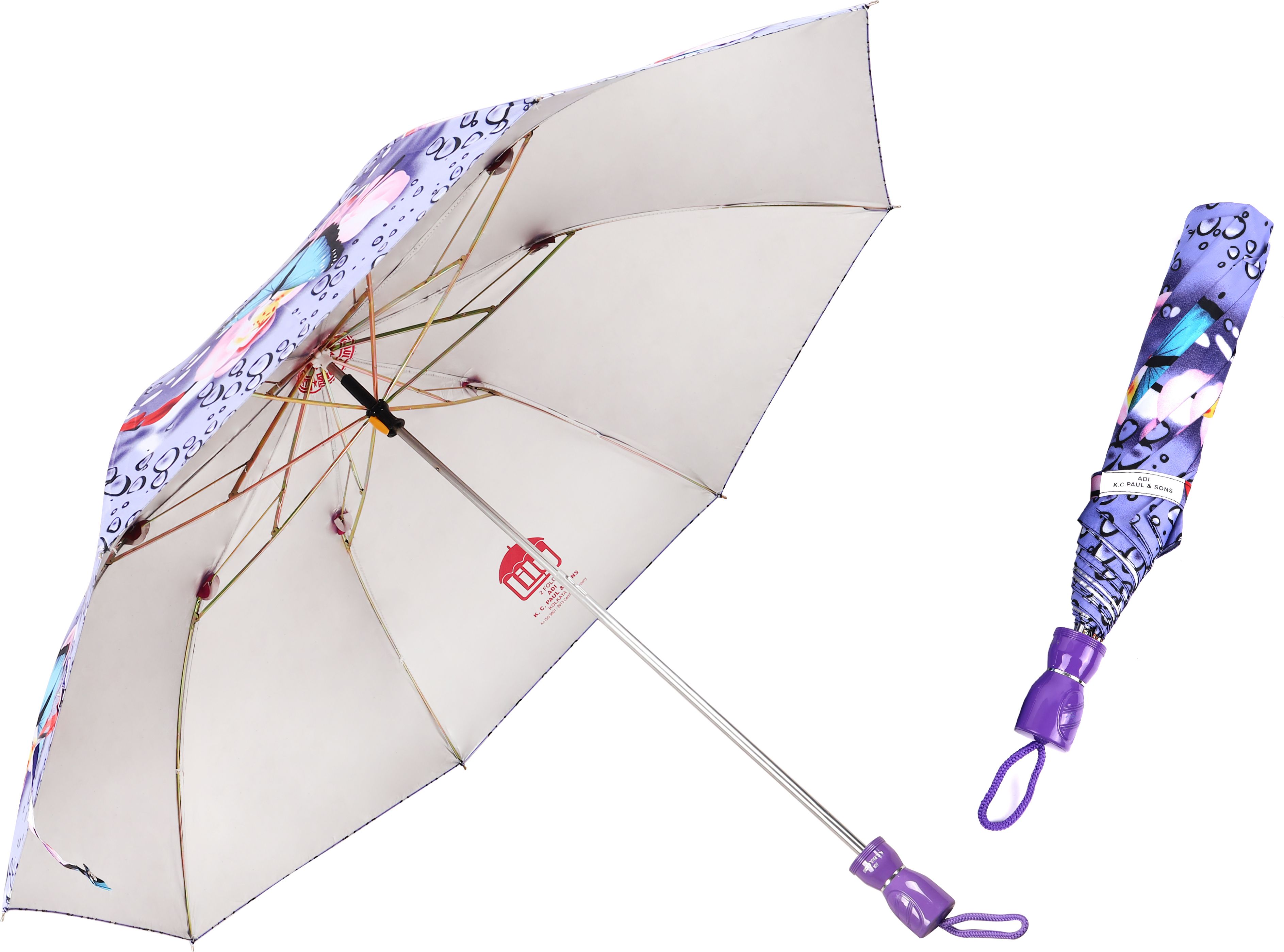 adi k.c.paul & sons Lily 2 fold 23 inch bigger size umbrella for men & women | 2 fold women Umbrella-picture-13