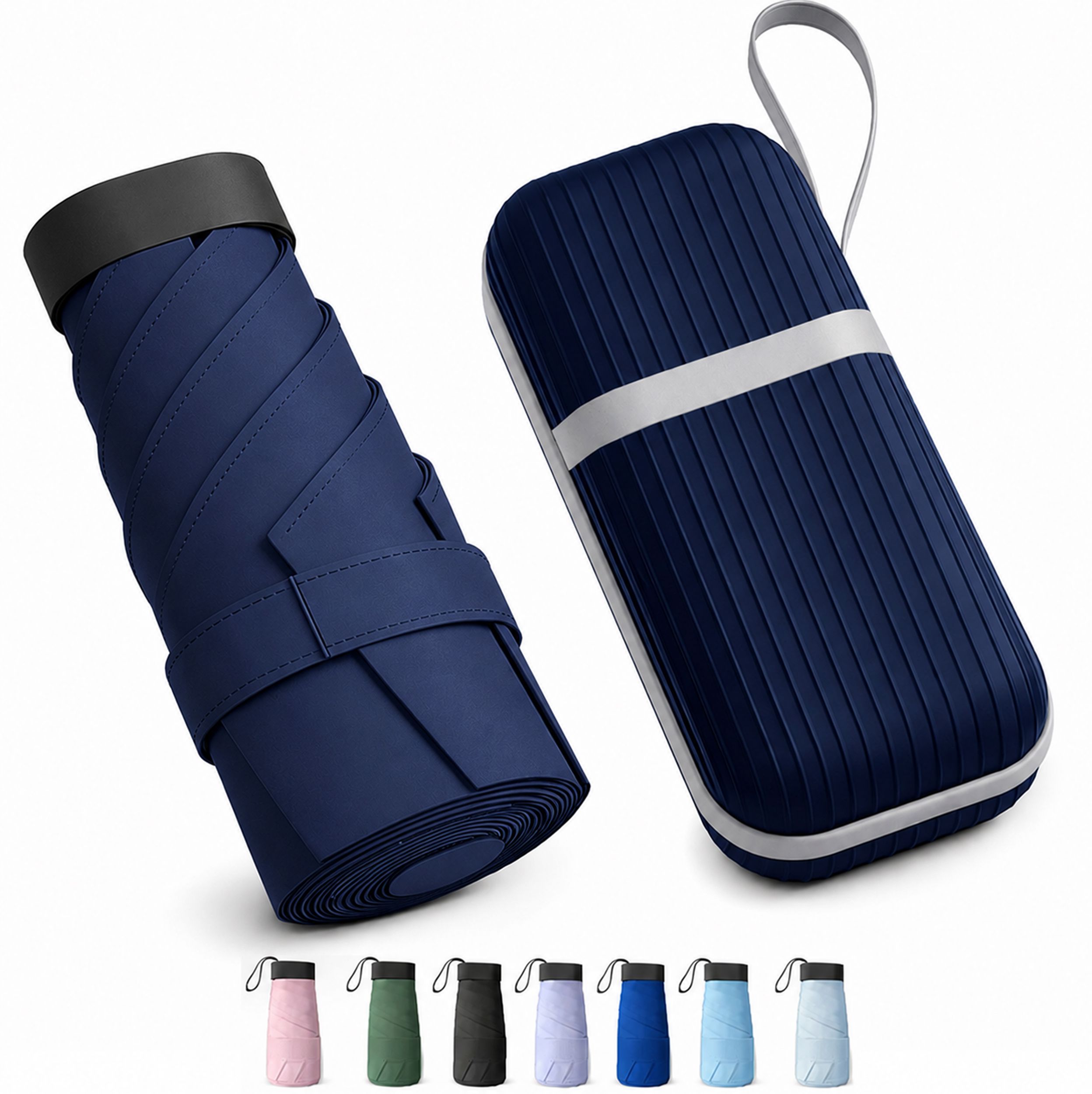 UV Travel Mini FoldingUmbrella with Case Manual Open Lightweight Pocket Umbrella Umbrella-image-7