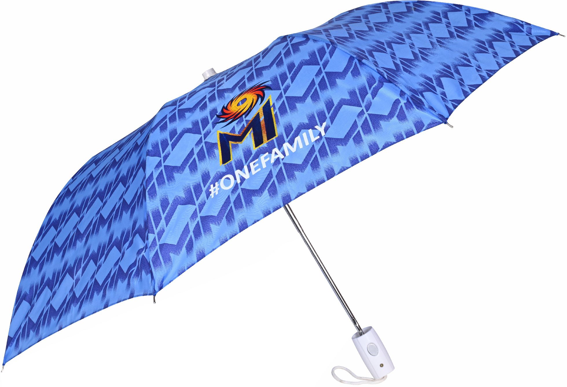 Official IPL Mumbai Indians Blue 2 Fold Auto Open Umbrella for Men/Women/Kids Umbrella-image-2