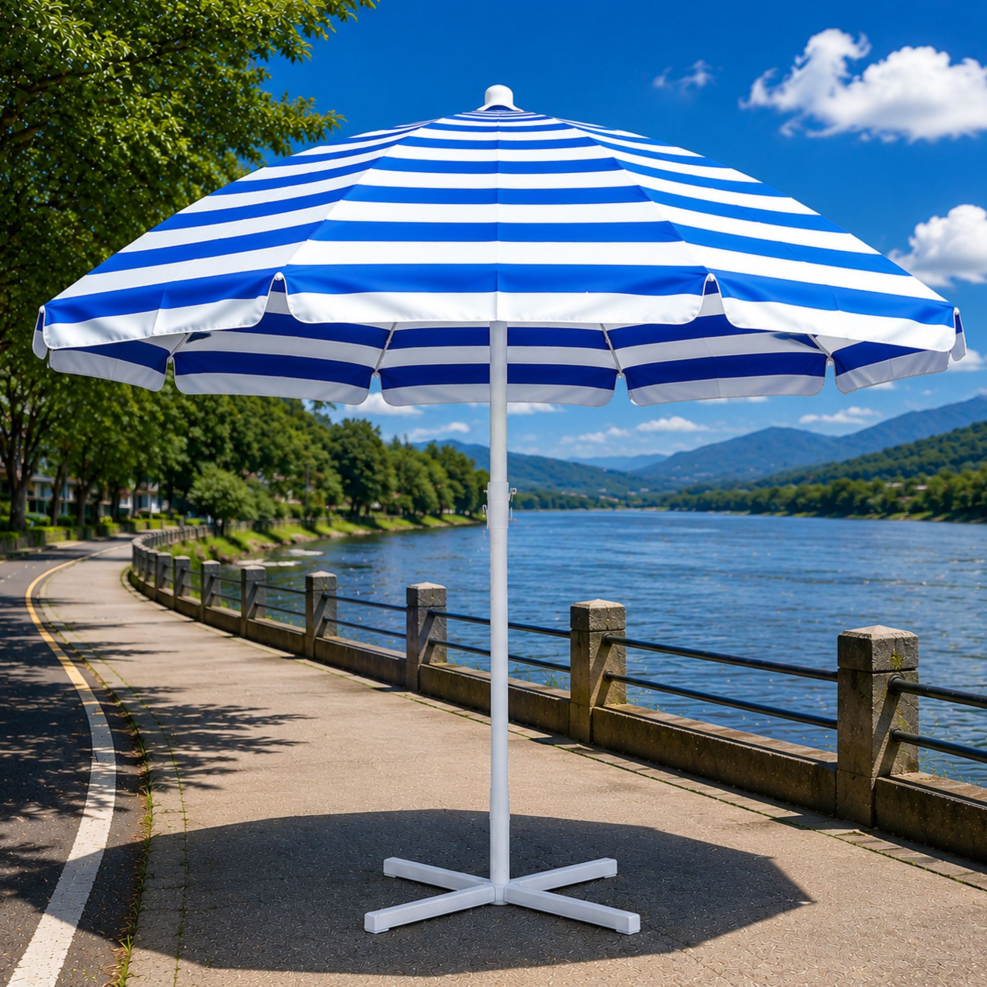 green bird 7 Ft Strong Garden Umbrella With Stand for Home Outdoor Patio Cover Umbrella-picture-18