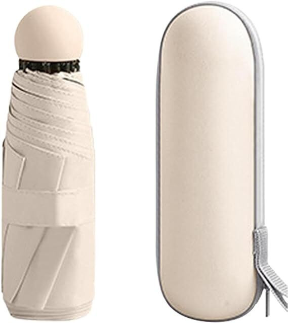 alexvyan Mini Pocket Umbrella with Case (Manual Open) 6 Frame Use in Rain & Summer Umbrella image 1