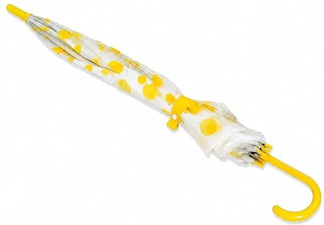 pixalhub Polka Dot Stick Umbrella, Large Waterproof Canopy, Rain & Sun Protection Umbrella-picture-12