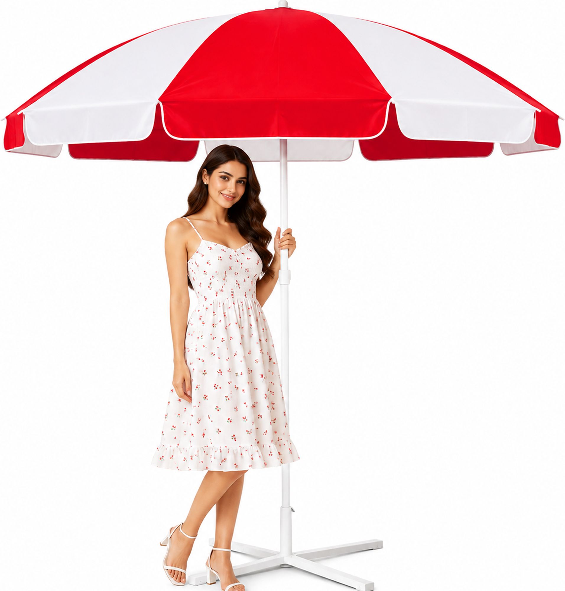 Garden Umbrella With Stand 6 Ft Spacious Garden and Patio Canopy Shade Umbrella-image-9