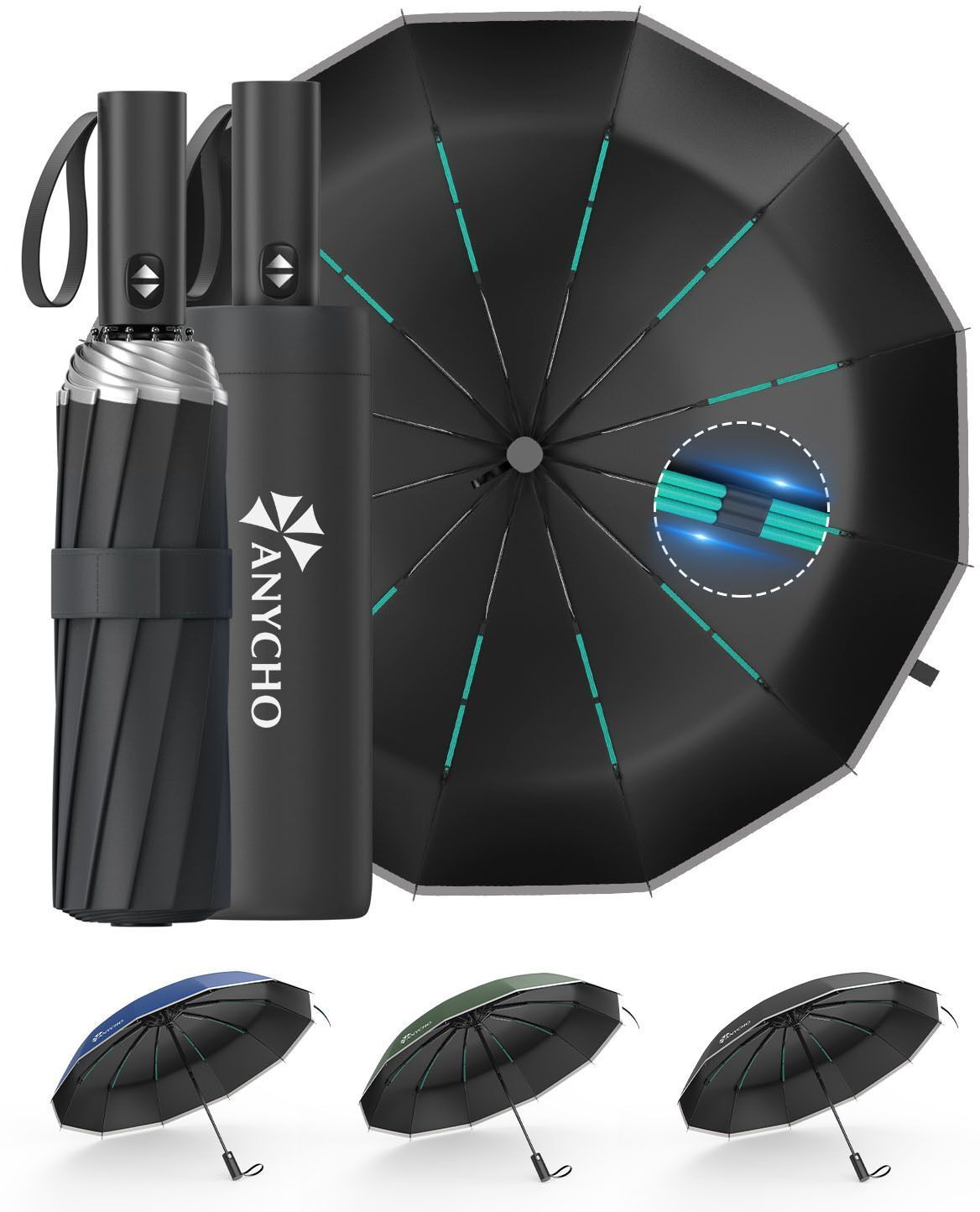 anycho Umbrella for Women 4 fold, Automatic Umbrella for Men, Folding Umbrella for UV Umbrella-picture-17