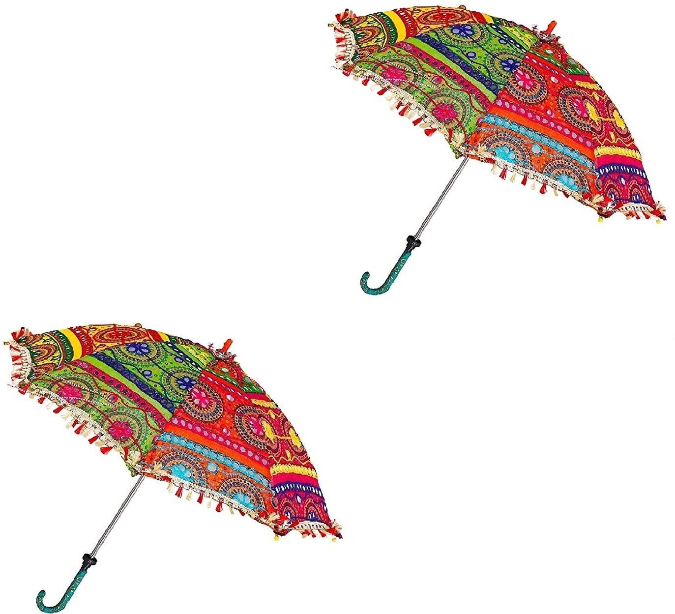 Colorful Design Rajasthani Umbrella For Photo Home & wedding Decor-(Pack of-2) Umbrella
