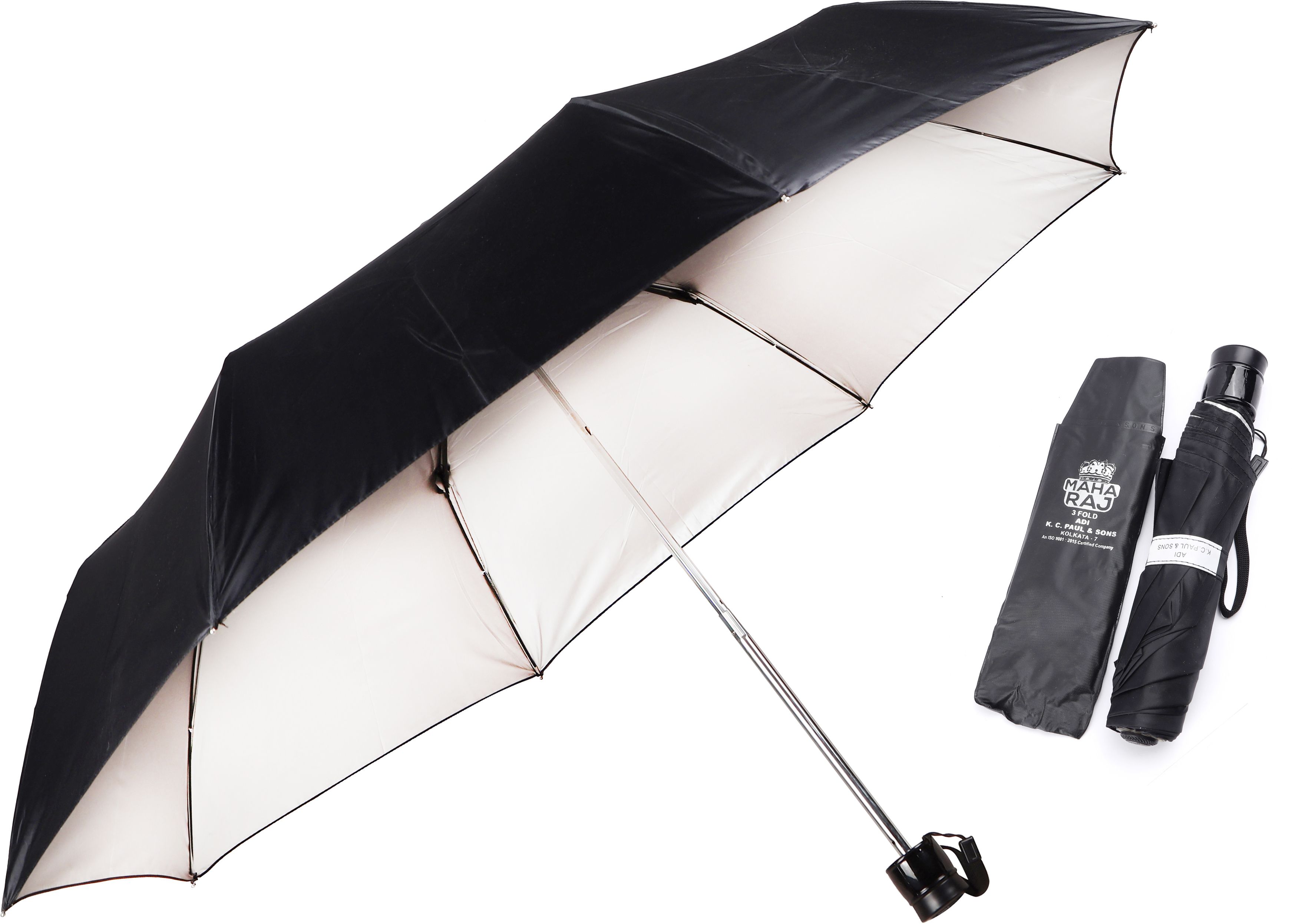 adi k.c.paul & sons Maha Raj 3 fold 23-inch big size umbrella for men | Umbrella for women | kc paul Umbrella-picture-32