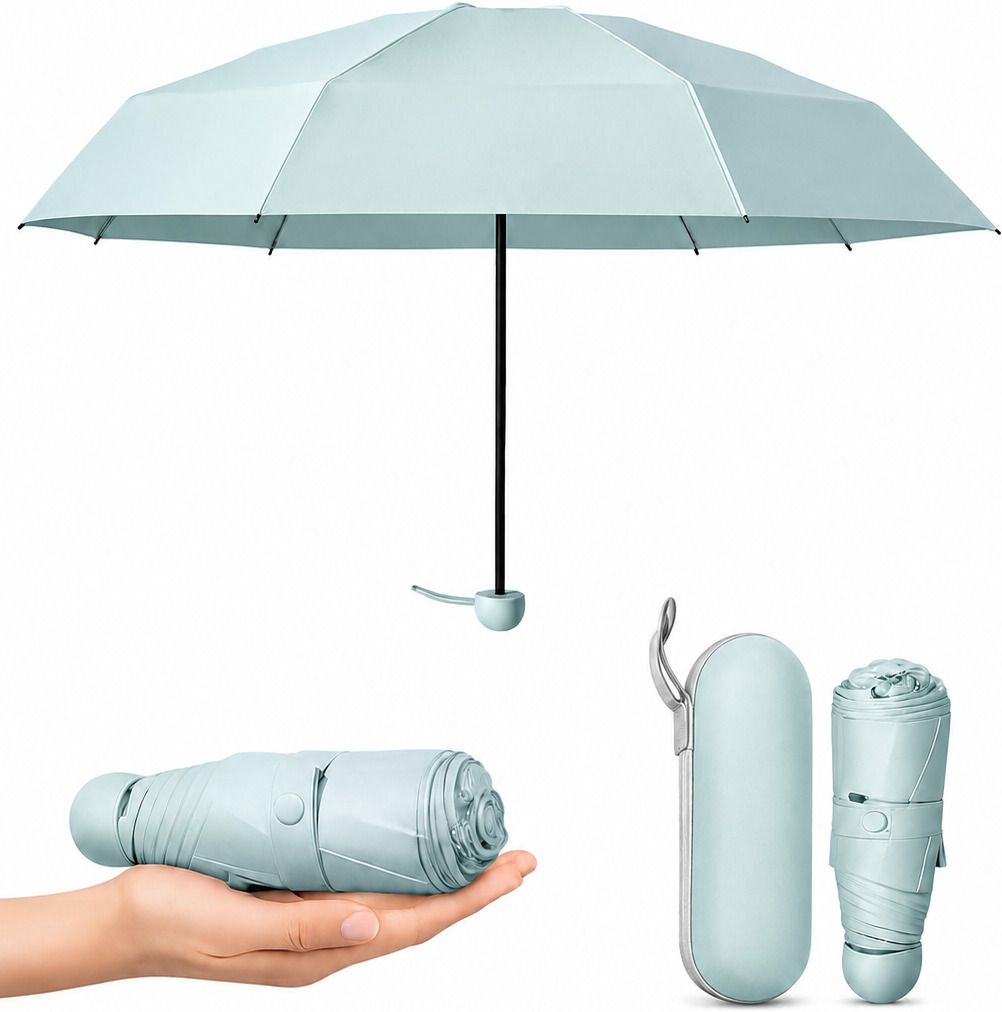 Premium Compact Folding Umbrella with Hard Case | UPF 50+ UV Protection Umbrella-image-48