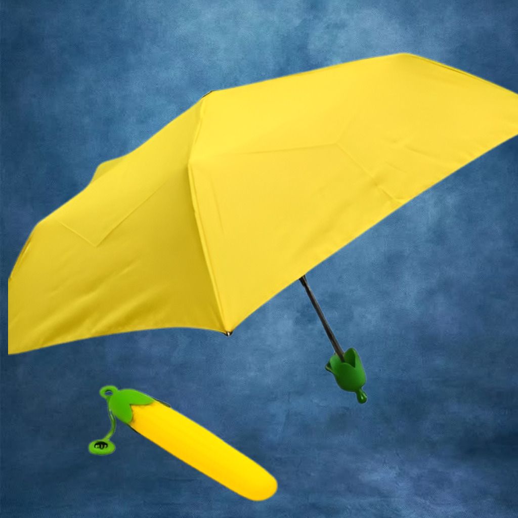 lootnesse travel size umbrella with realistic corn case for rain wind and sunny days Umbrella-picture-3