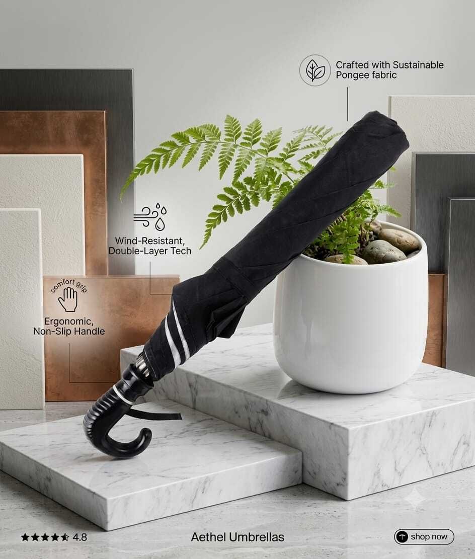 Manual Black Umbrella Classic Folding Umbrella Umbrella-image-21