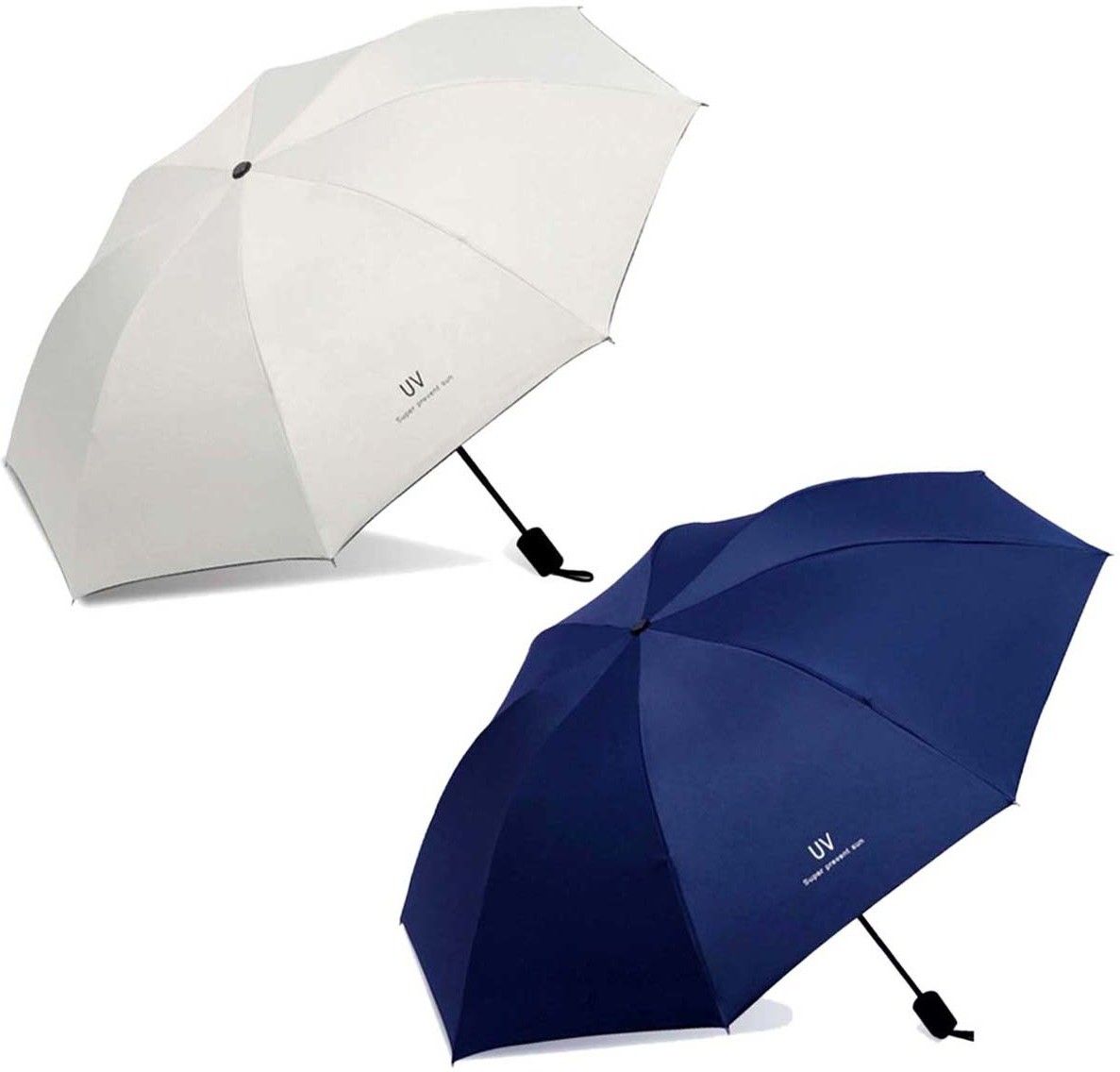 3 fold Manual UV Plain Sun & Rain Umbrella Umbrella-image-36