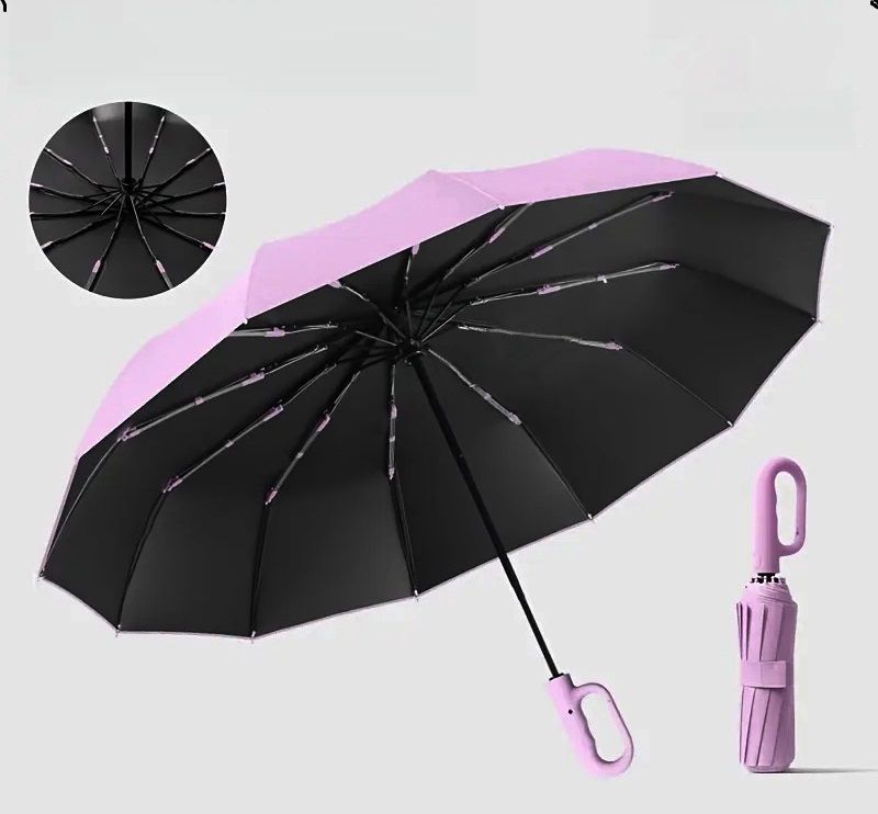 raingal Auto Open 3 Fold Umbrella For Protection Against Rain Sun+UV Rays with cover Umbrella-picture-18