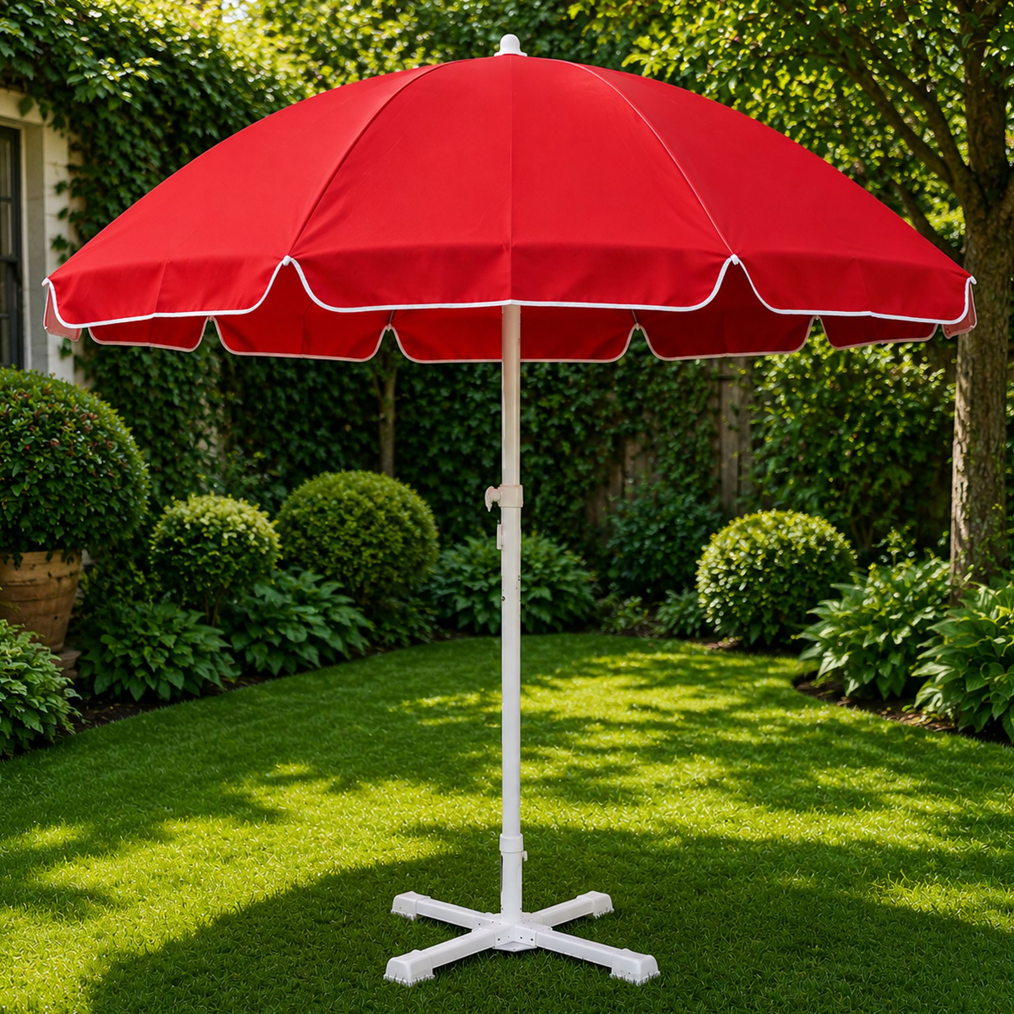 Garden Umbrella With Stand 6 Ft Premium Outdoor Garden Large Sun Shade Umbrella-image-42