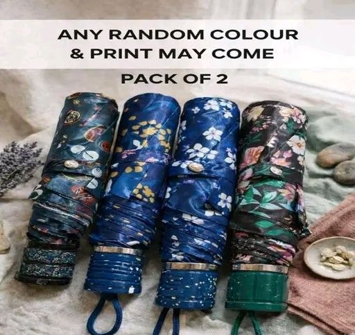 cristal Pack of 2 3 Fold Mini Umbrella for Men & Women | Portable Foldable Umbrella Umbrella-picture-21