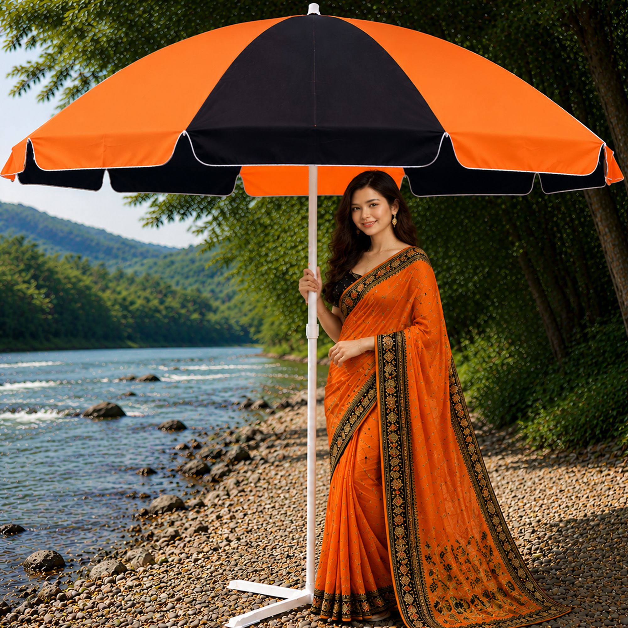 rainpopson Garden Umbrella With Stand 7 Ft Superior Rooftop Patio Patio Sun Shade Umbrella-picture-45