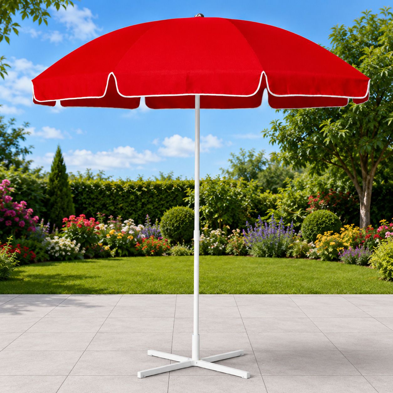 rainvibe Farmhouse Lawn 6 Ft Garden Umbrella With Stand Practical Wide Coverage Umbrella-picture-37