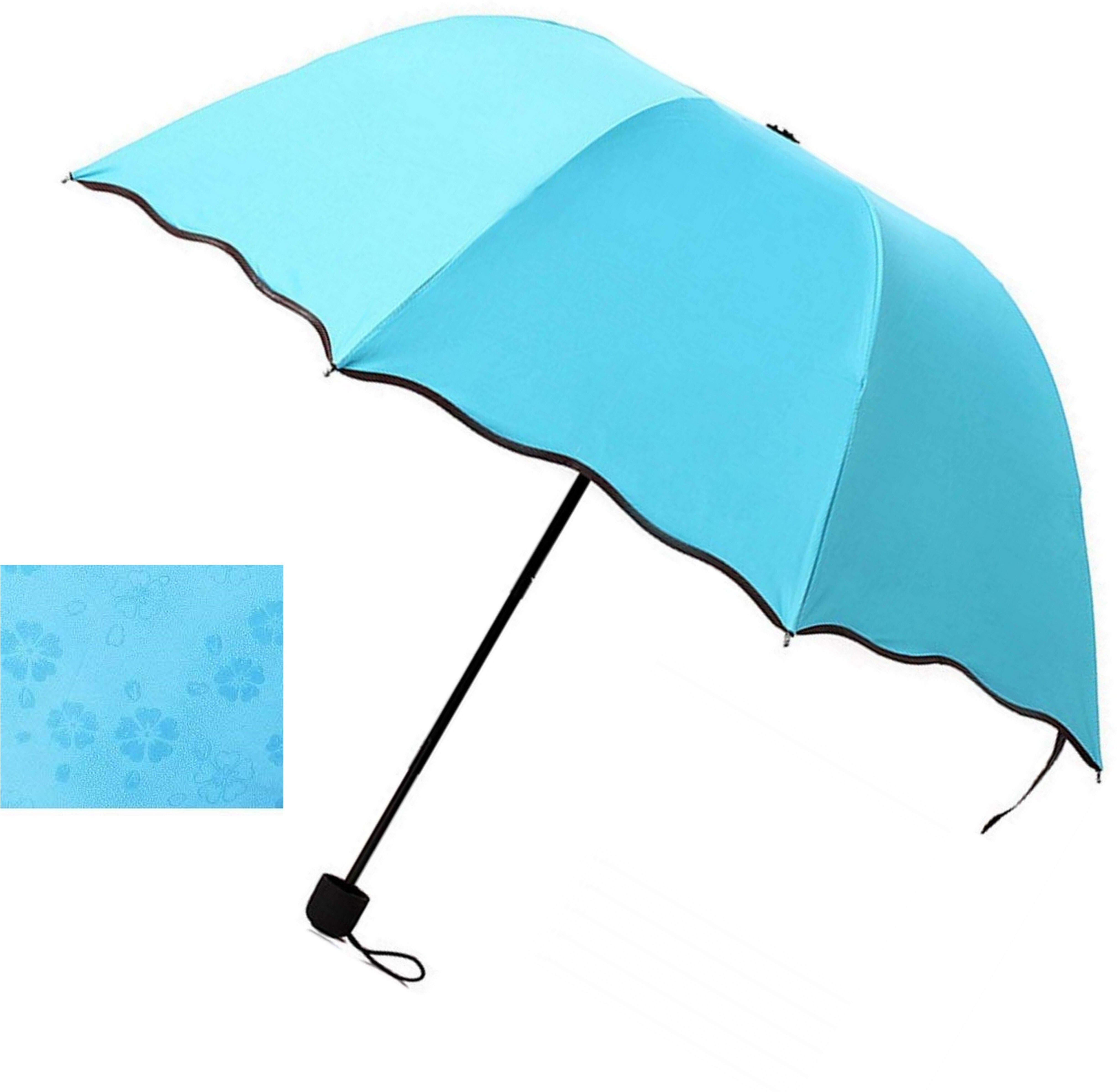 Blossom Magic Compact travel Triple Folding Anti-UV Or Rain Umbrella-image-0