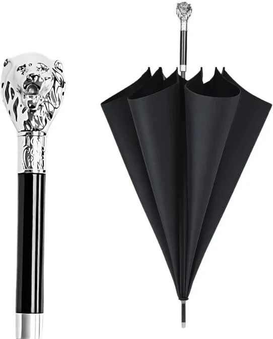 whisket Luxury Stylish Umbrella Lion Handle for Wind-Resistant & Elegant Umbrella-picture-10