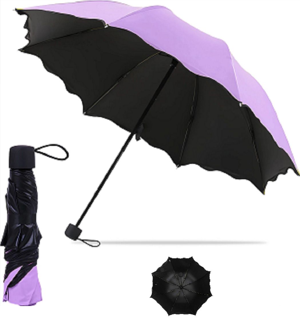 3 Fold Waterproof, travel Magic Umbrella Anti UV Protection for men & women Umbrella-image-38