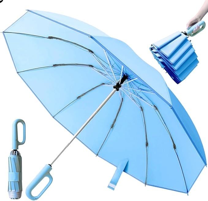 UV Protection Coated 3Fold Umbrella,Auto Open Travel for Men@Women Umbrella-image-5