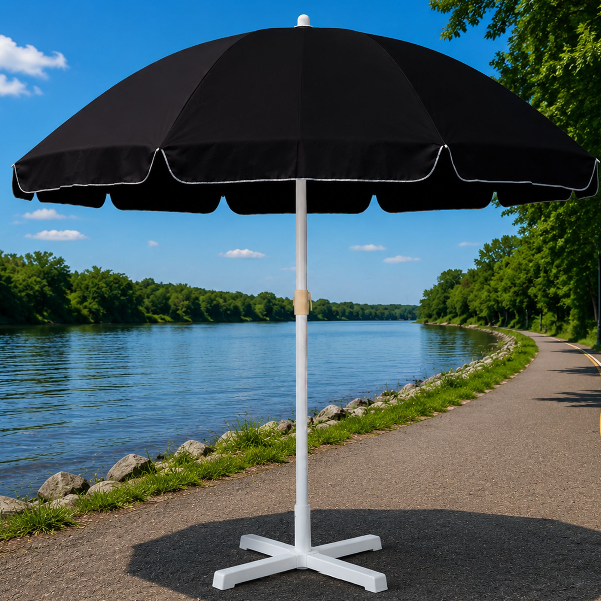 Garden Umbrella With Stand 6 Ft Robust Commercial Patio Garden Cover Umbrella-image-34