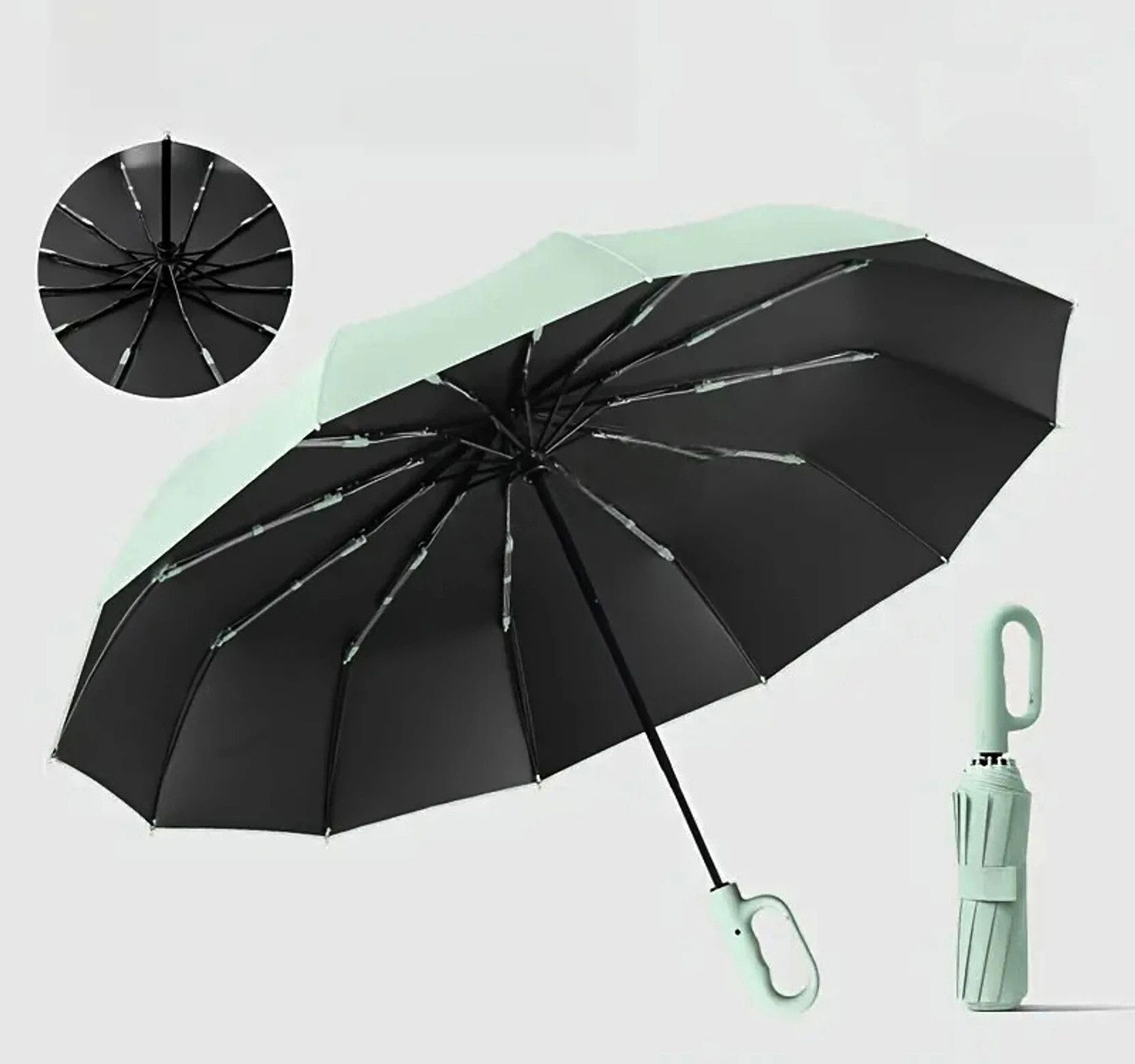 ozoy 3 Fold with Auto Open/Close Travel | Man, Woman & Child 8-Ribs|Sun UV Protection Umbrella-picture-24