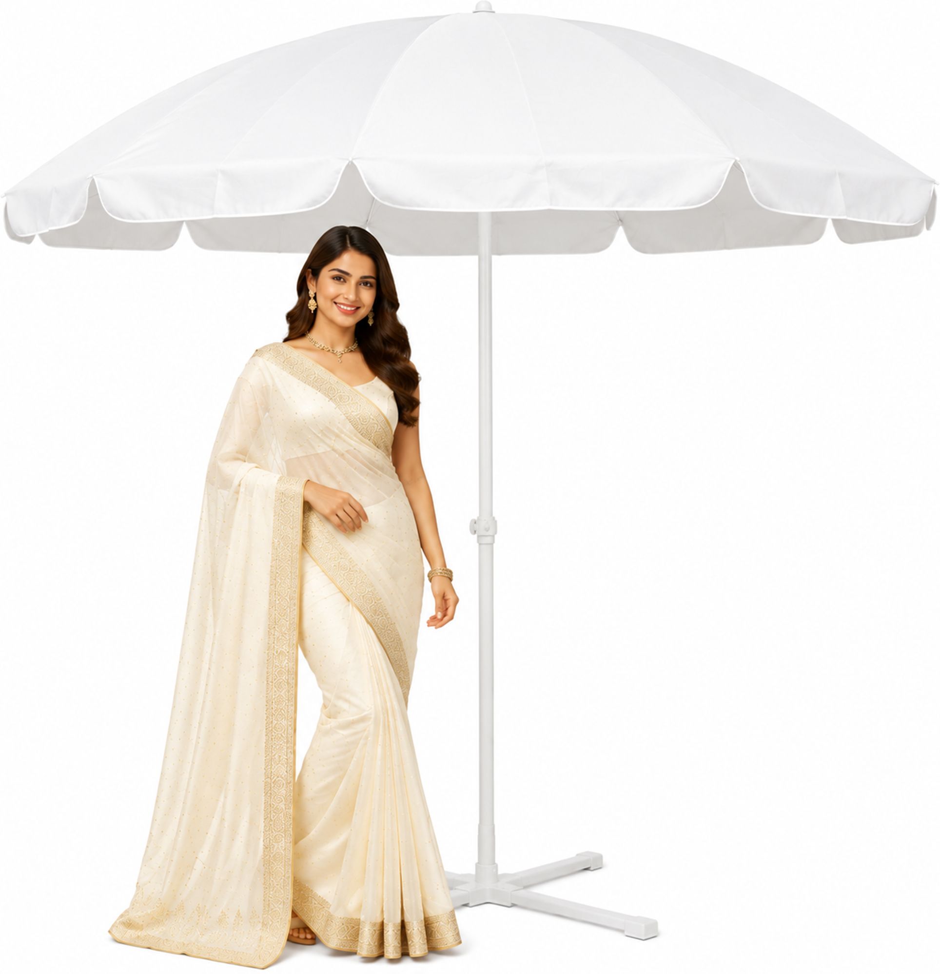 Garden Umbrella With Stand 6 Ft Heavy Duty Rooftop Patio Seating Shade Umbrella-image-15