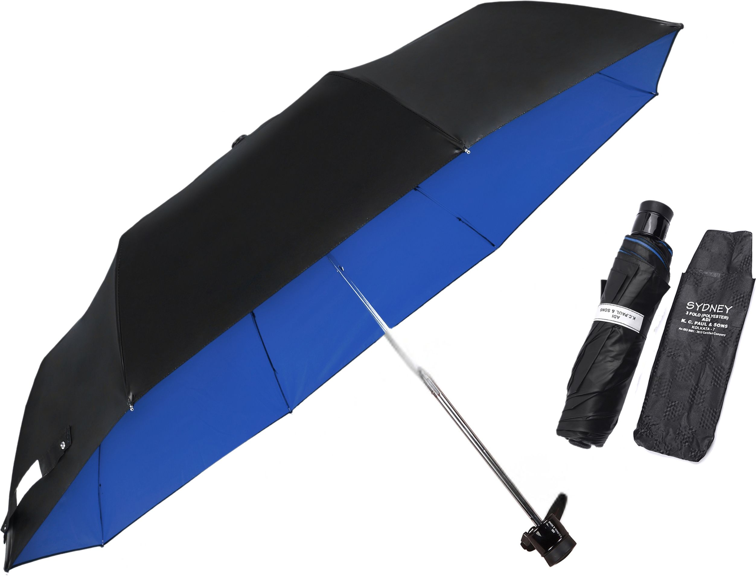 k.c. paul & sons Sydney 3 Fold 23-Inch large Heavy Duty Long Lasting for Men & Women Umbrella-picture-17