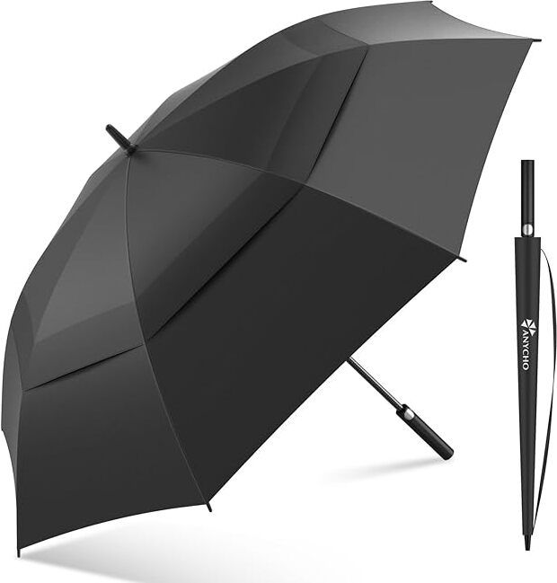 60inch Double Layer Big Umbrella for Men, Auto Open with Windproof Umbrella-image-16