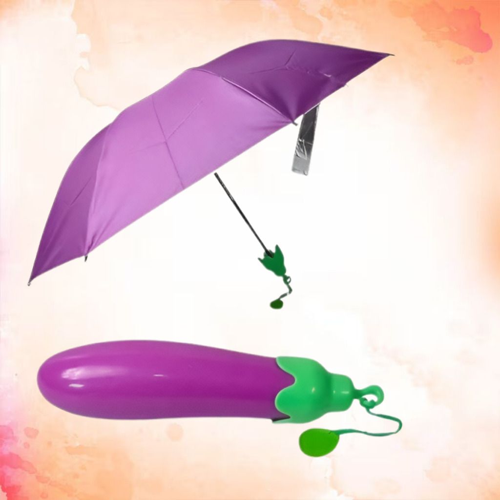 lootnesse Brinjal Shape UV Shield Folding Umbrella Premium Umbrella-picture-17