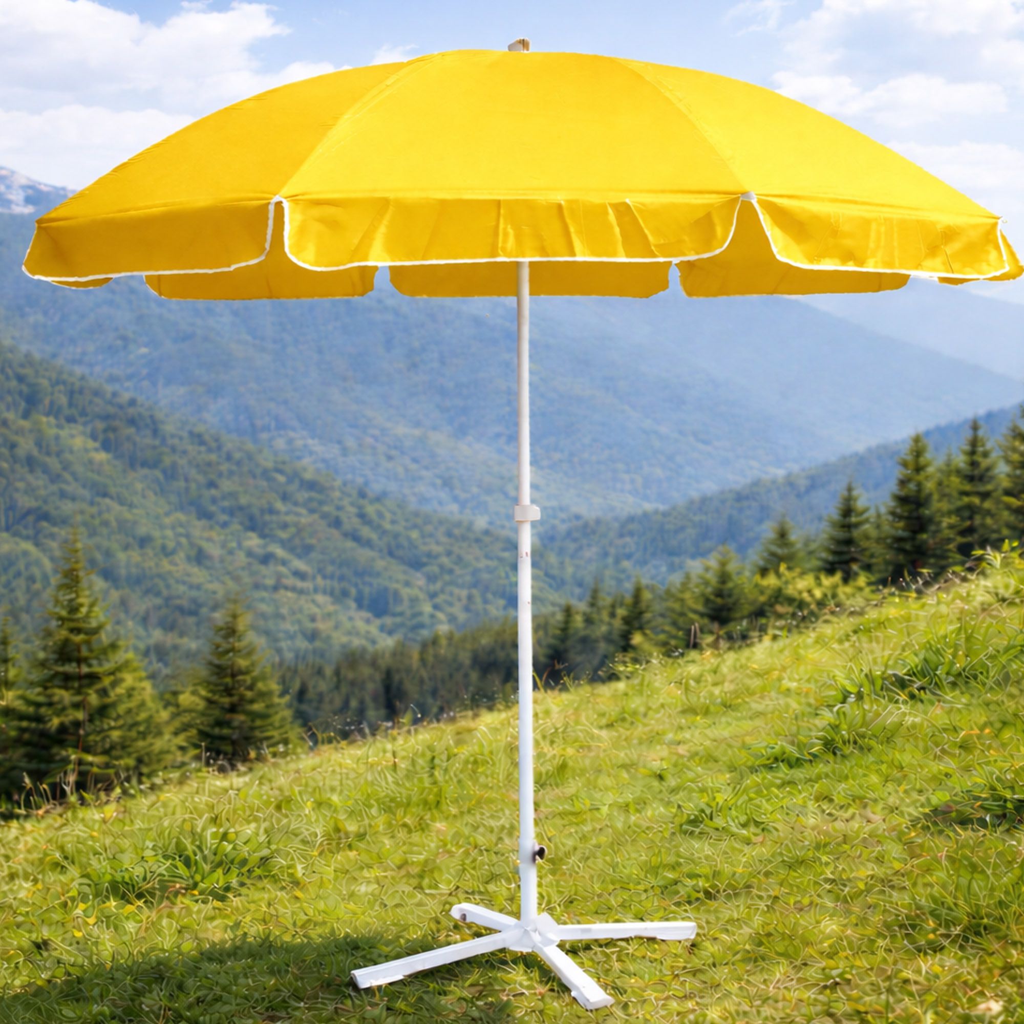 rainvibe Garden Umbrella With Stand 6 Ft Superior Cafe and Resort Canopy Shade Umbrella-picture-13