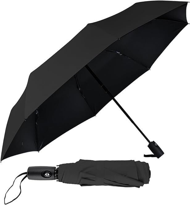 Auto Open/Close Small Size Foldable Umbrella with Travel Cover multicolour Umbrella-image-43