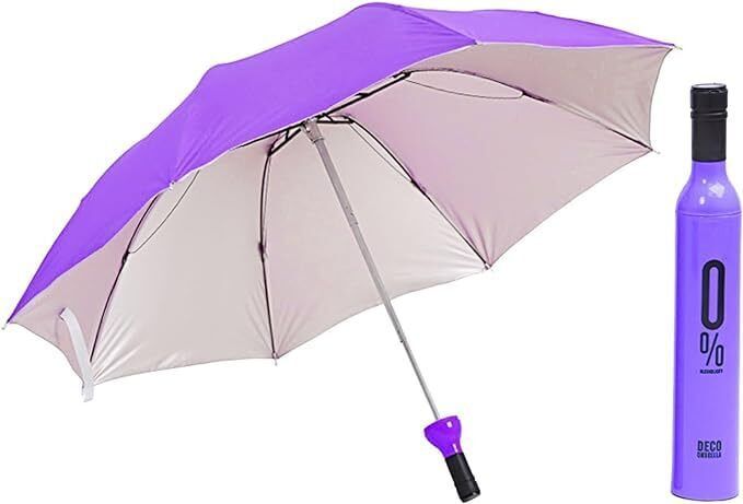 peepalcomm Portable Umbrella for Travel, Waterproof Folding Umbrella With Bottle Cover S2 Umbrella-picture-26