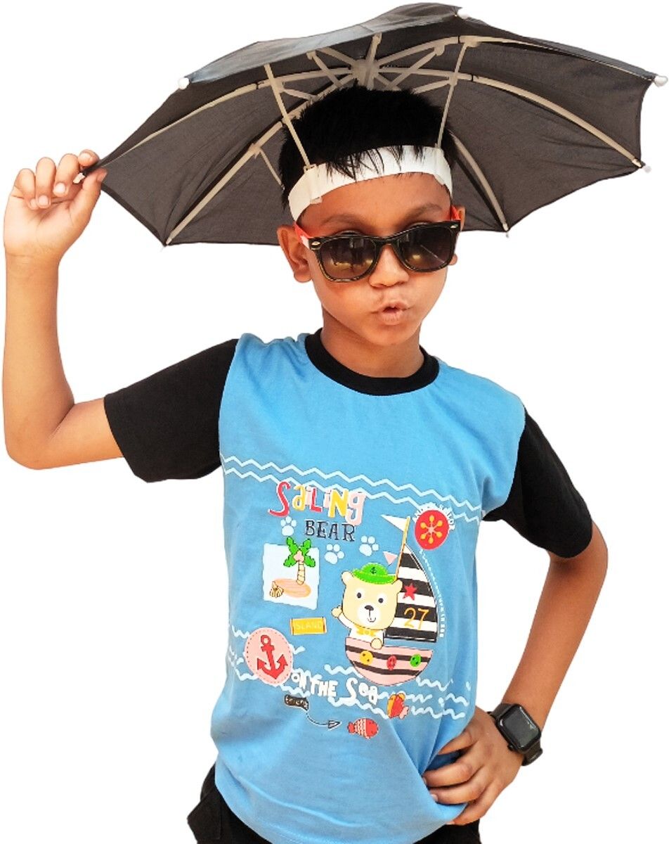 dark moon Hat Umbrella for Kids Girls,Boys Black Color Cap Umbrella for Men, Women Cap H4 Umbrella-picture-28