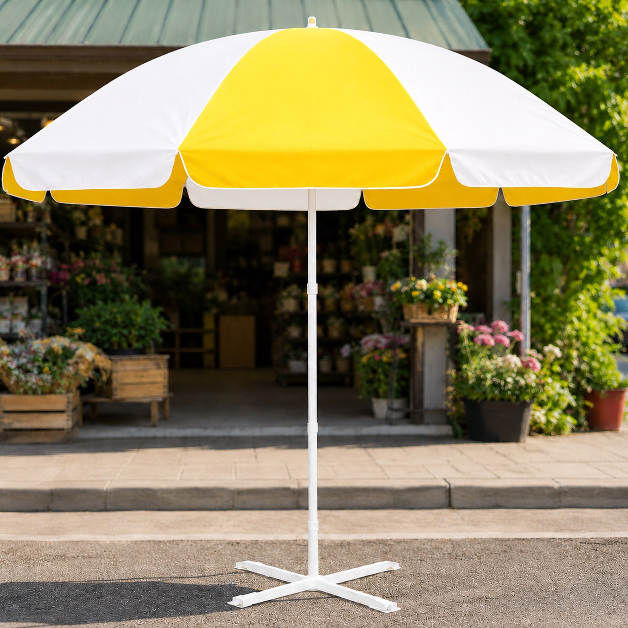 Garden Umbrella With Stand 6 Ft Durable Resort Garden Large Sun Shade Umbrella-image-47