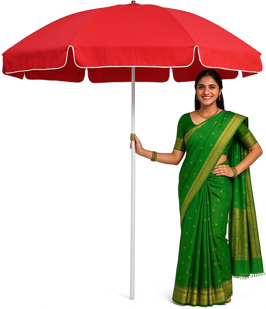 green bird Sturdy Outdoor Garden Umbrella Sun Rain Protection Without Stand 7ft_F12 Umbrella-picture-46