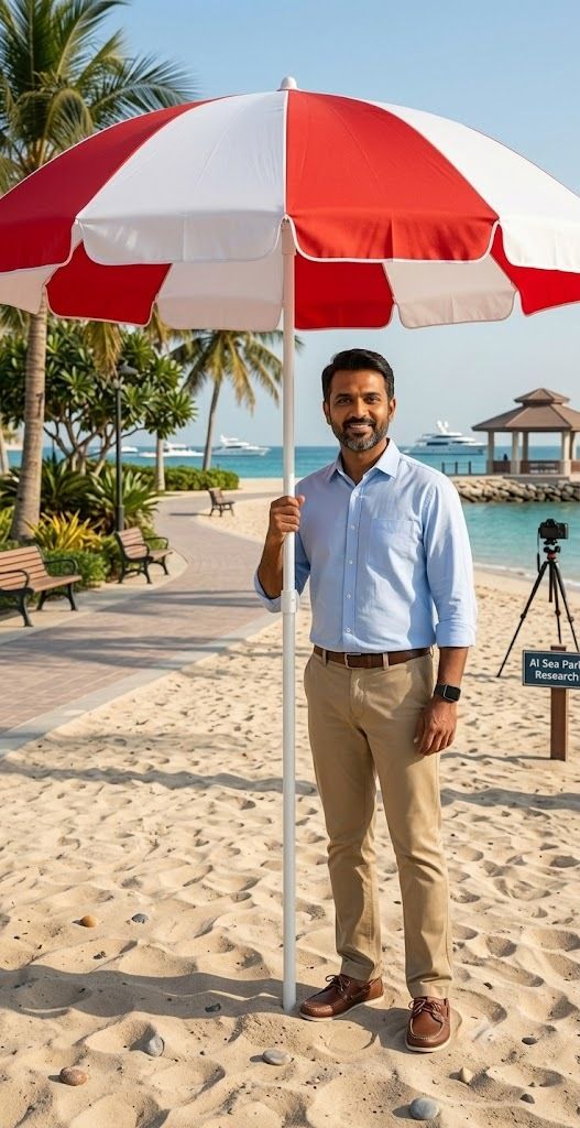 umbrix Large Red White Stripe Garden Patio Beach Umbrella UV Protection Umbrella-picture-30