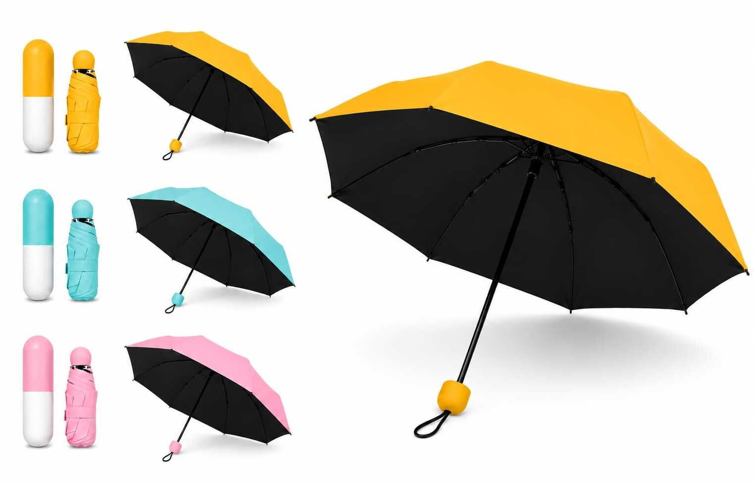 kazotra 3 Fold Compact Travel Umbrella, Windproof Waterproof Sun-Rain Protection for All Umbrella-picture-22