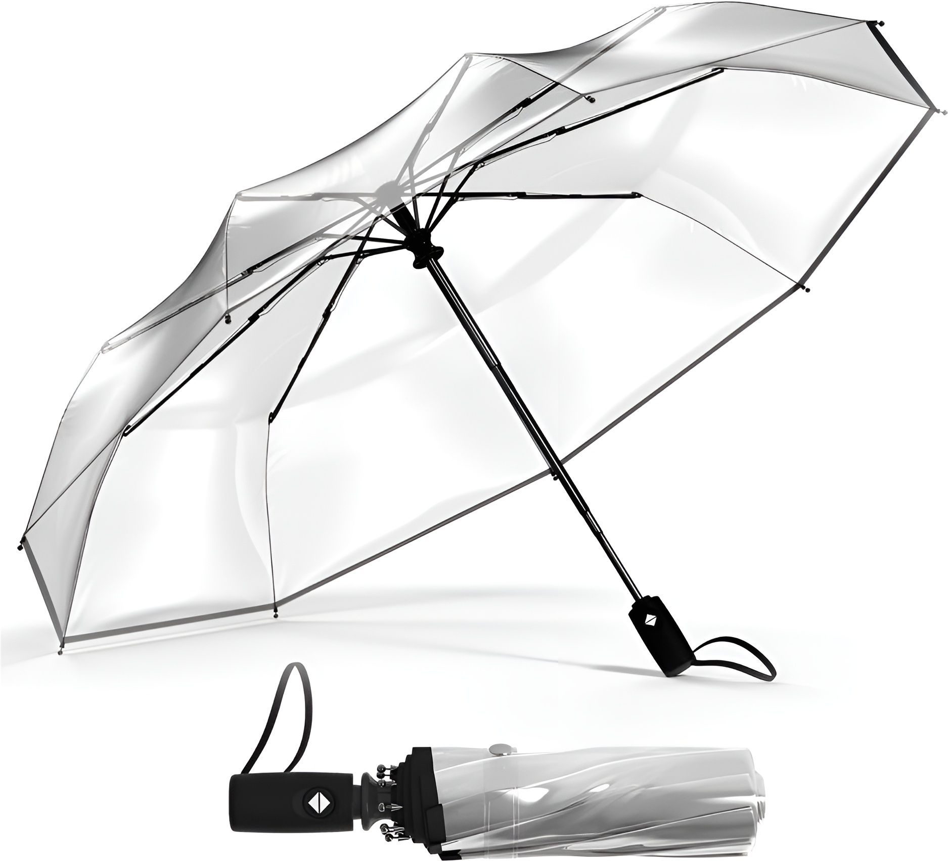 contacts Transparent Windproof Travel Gear, Compact Auto Open/Close, Portable & Durable Umbrella-picture-11